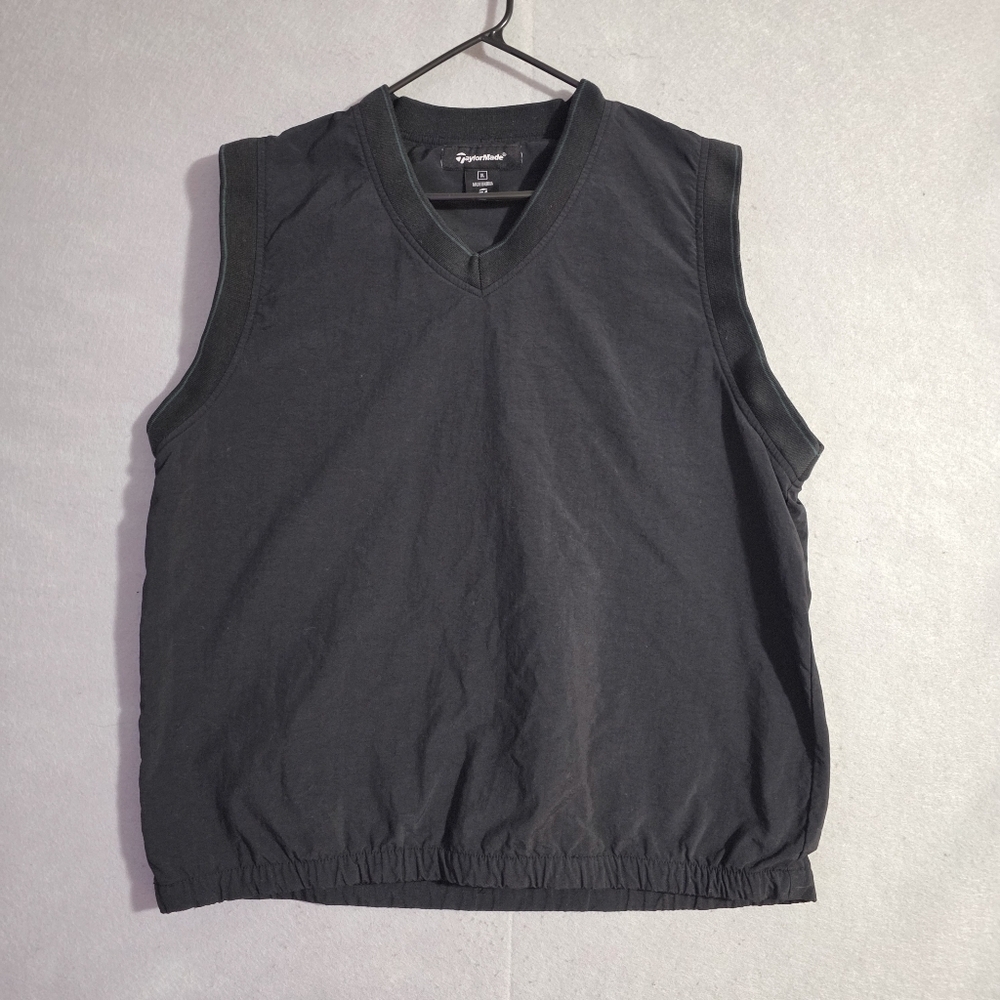 Taylormade Mens Black Sleeveless V Neck Golf Vest Size XL